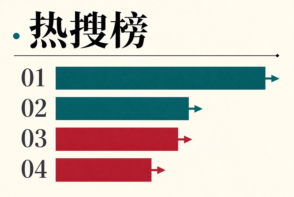 热搜关注方向与编辑榜单画面